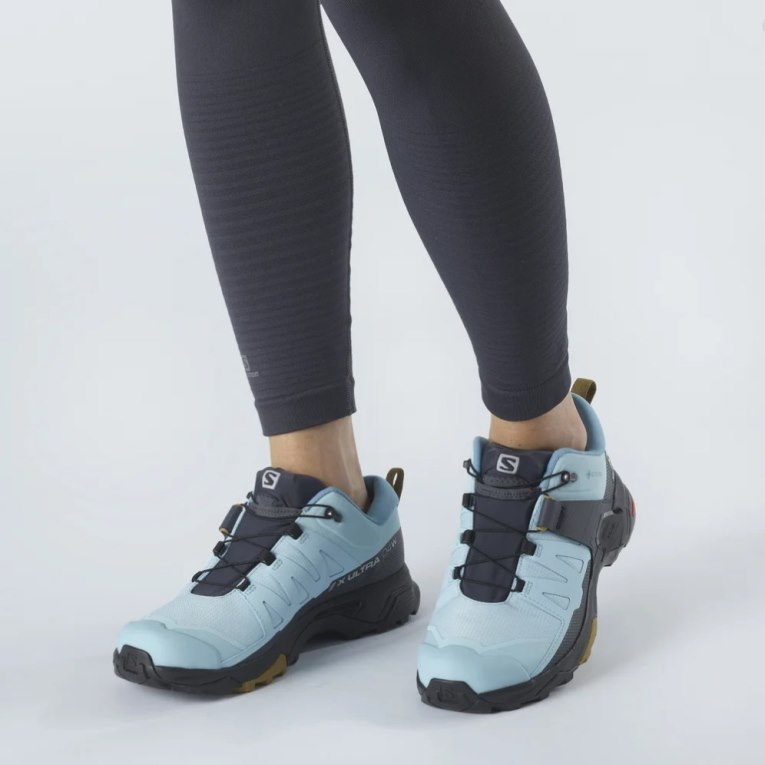 Light Blue / Black Salomon X Ultra 4 GTX Women's Hiking Shoes | IE GH6481